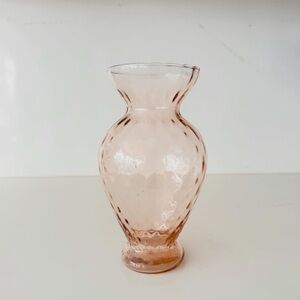 Blush Pink Textured Glass Vase - Home Accents